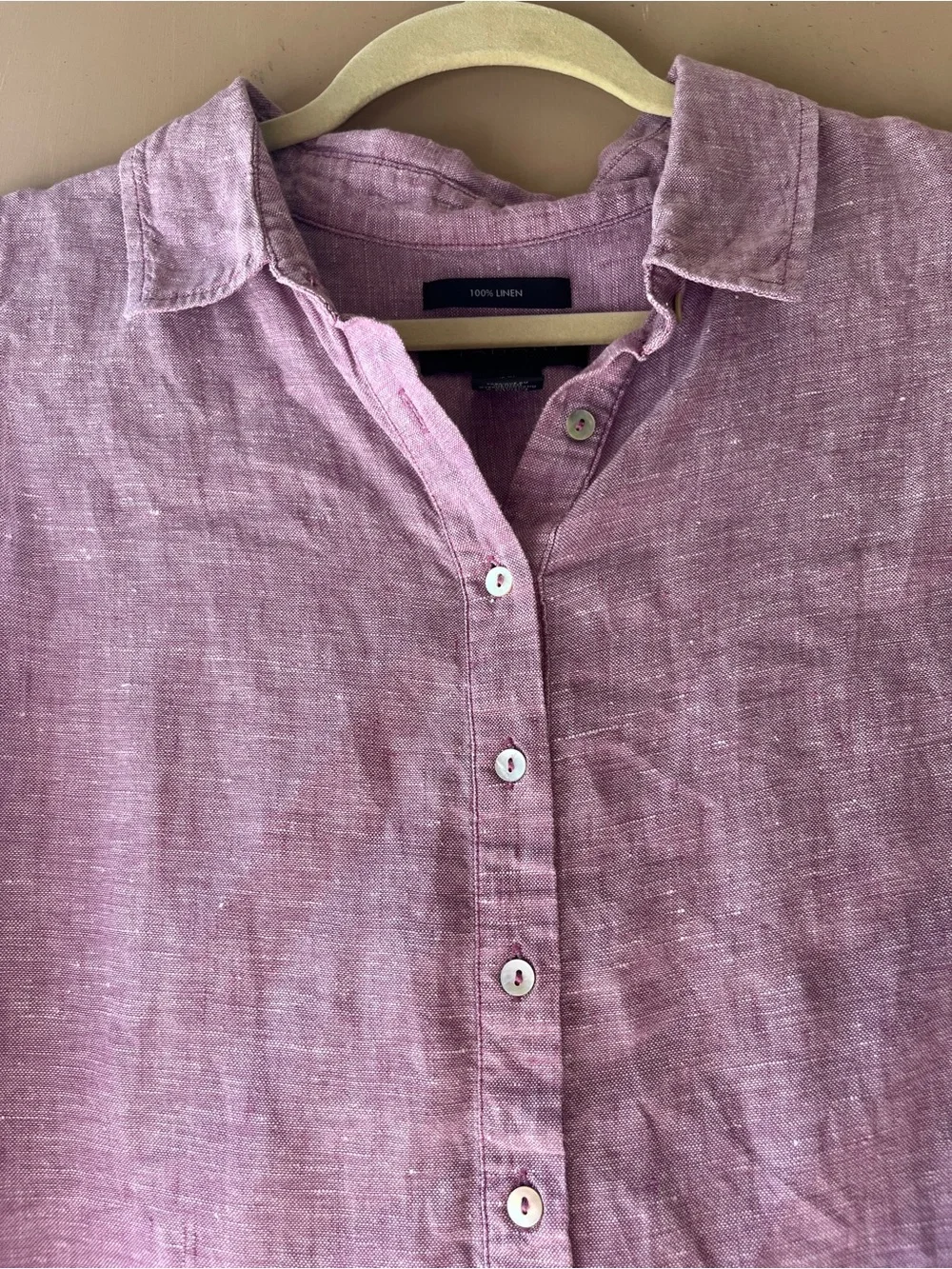Tahari Sleeveless Linen Shift Dress in Lavender - Picture 2 of 9
